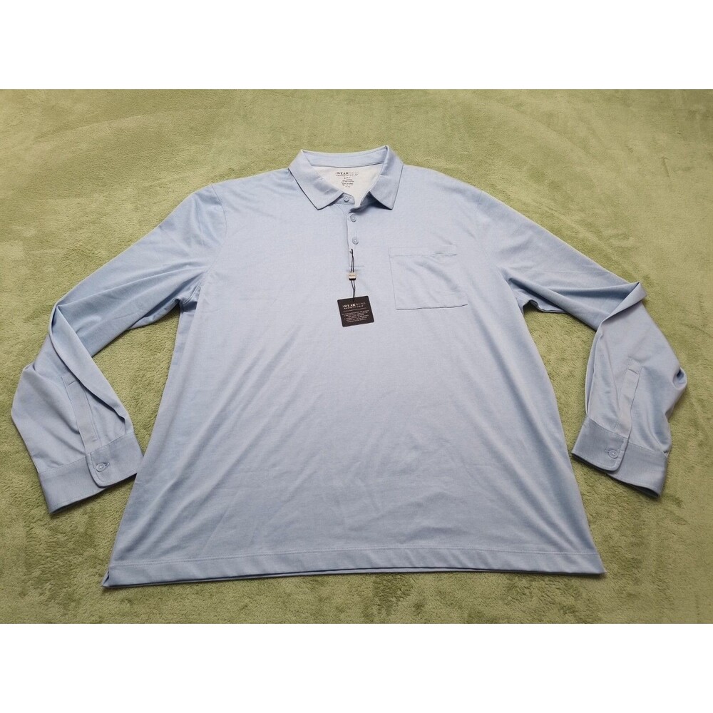 Kenneth Cole Awareness Blue Rainfall Slim Fit Casual Dress Shirt  XXL